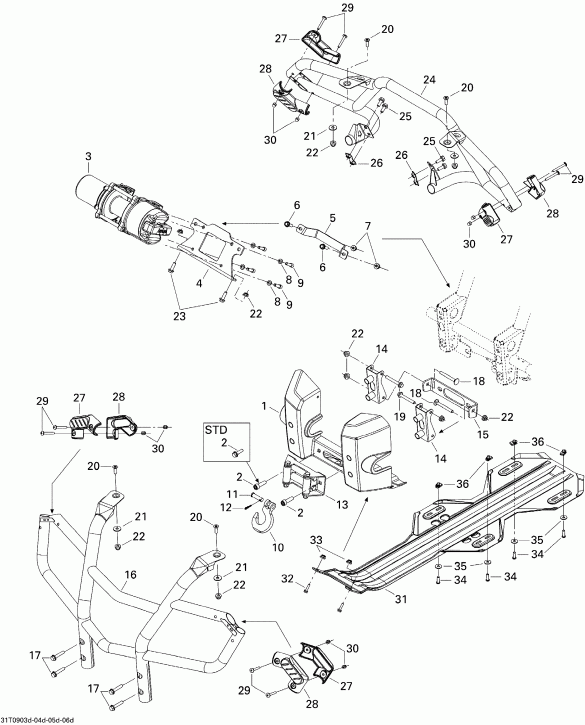  BRP Outlander Max 500 EFI, 2009  - Body And Accessories 4, Std