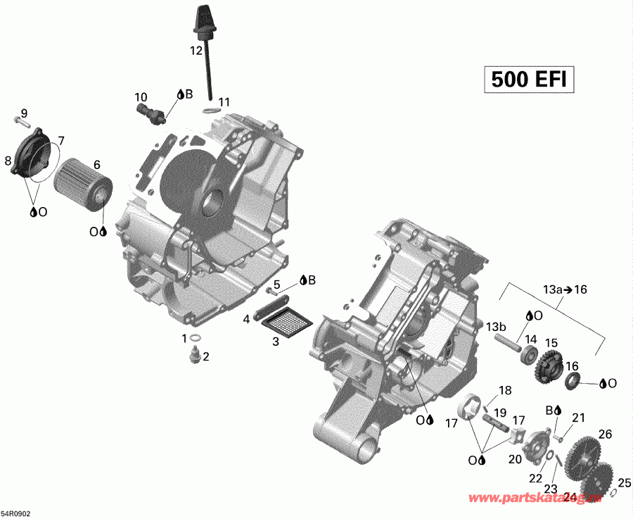    Outlander Max 500 EFI XT, 2009 - Engine Lubrication