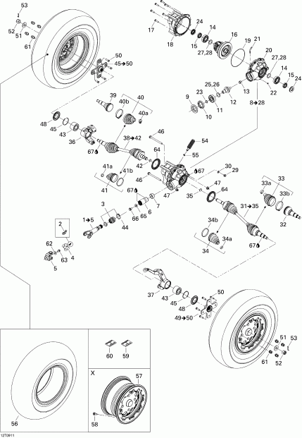 ATV Bombardier - Drive System, Front