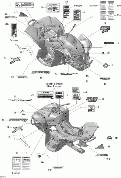  BRP  Renegade 800R EFI X, 2009 - Decals