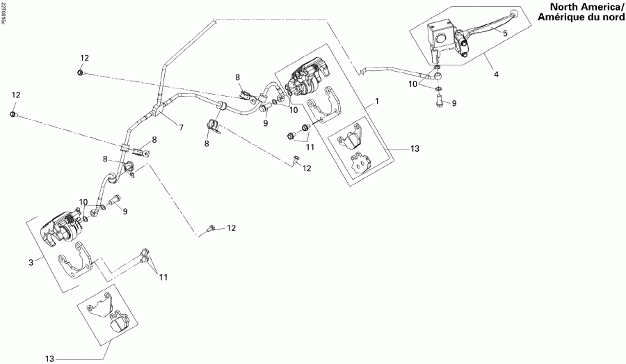   DS 250 NA, CE & INT, 2010 - Front Brake Na