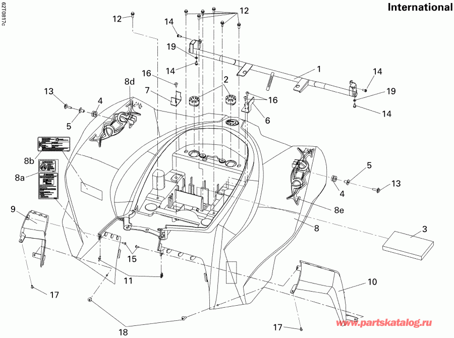  Bombardier DS 250 NA, CE & INT, 2010 - Rear Fender International