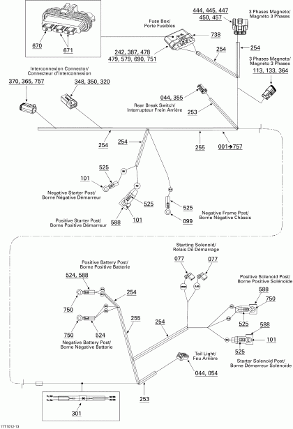 ATV BRP - Electrical Harness, Rear Section