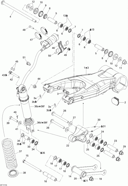   DS 450 Xxc, Xmx EFI, 2010 - Rear Suspension Xmx