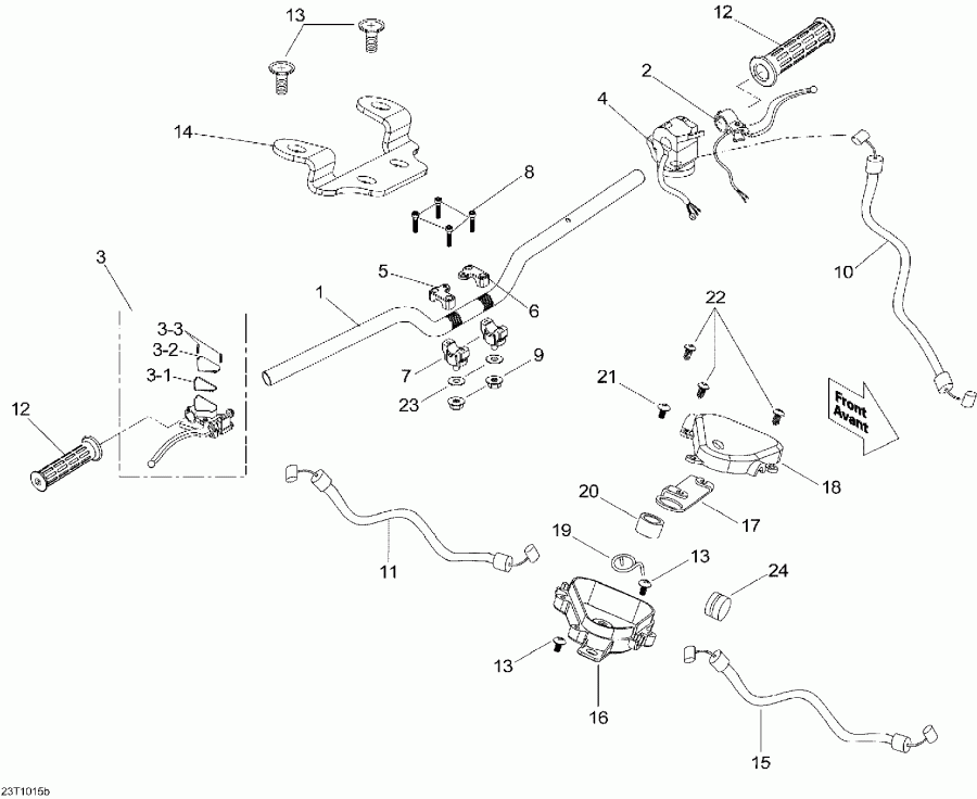  Bombardier  DS 70, 2010 - Handlebar