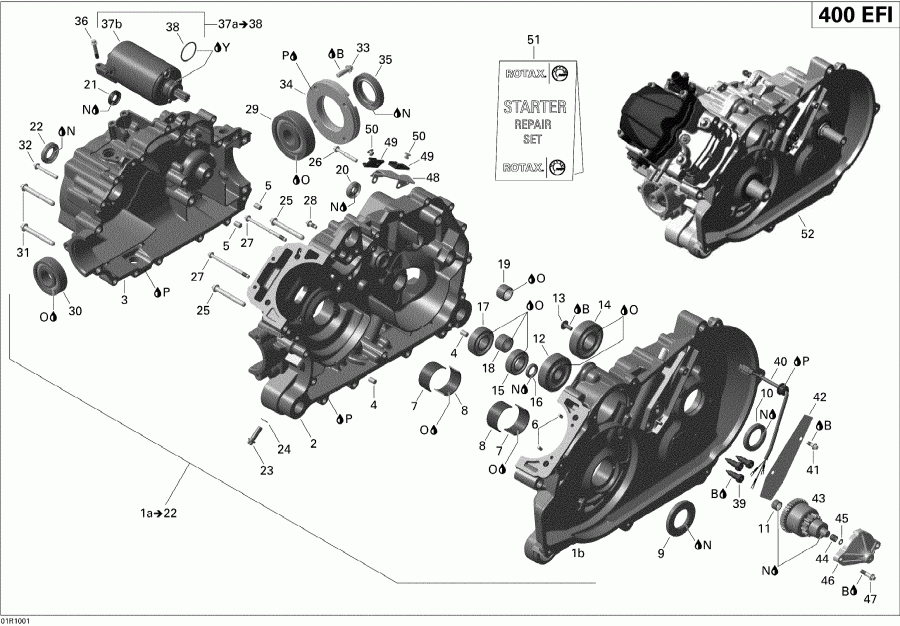 BRP Outlander 400 EFI, 2010  - Crankcase