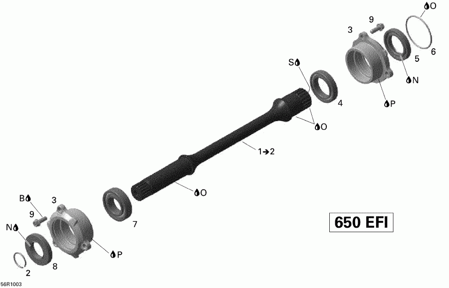    Outlander 650 EFI, 2010 - Drive Shaft