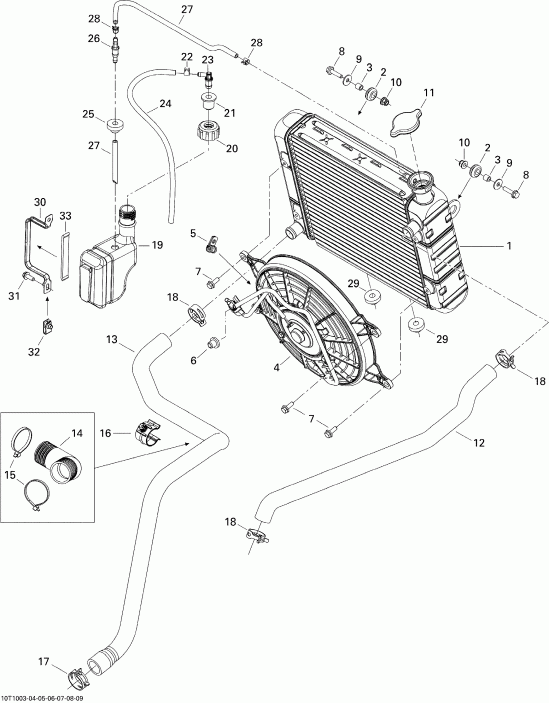  BRP  Outlander 800R EFI, 2010 - Cooling System