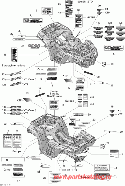  BRP  Outlander 800R EFI, 2010 - Decals