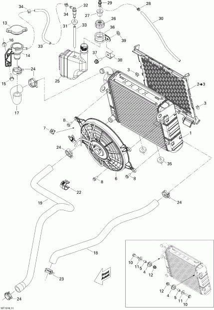 BRP Renegade 500 EFI, 2010  - Cooling System
