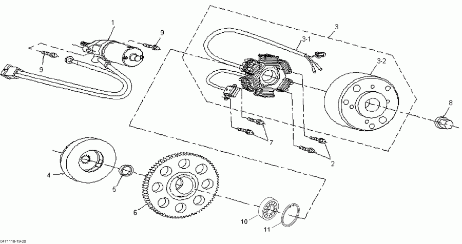 BRP  DS 90 X, 2011 - Magneto And Electric Starter