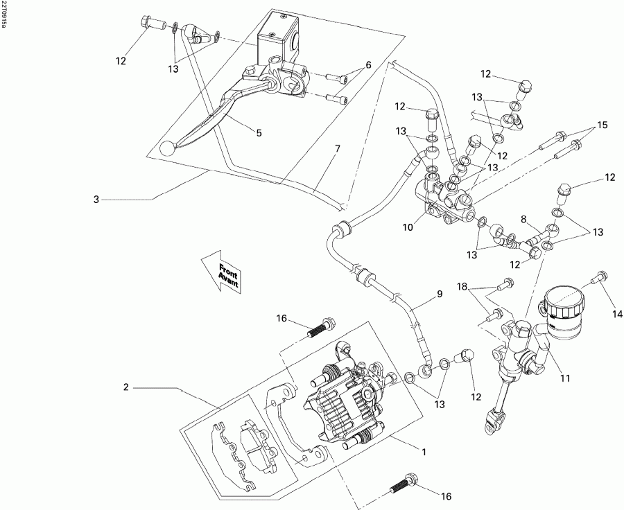 ATV BRP DS 250 NA, CE & INT, 2012 - Rear Brake
