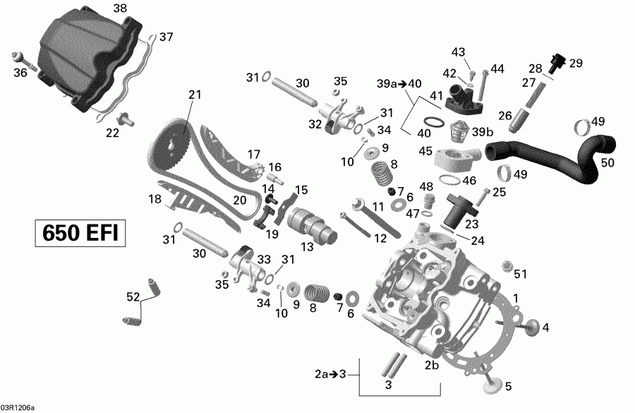  Bombardier  Outlander MAX 650EFI STD, XT & XT-P, 2012 - Cylinder Head, Front
