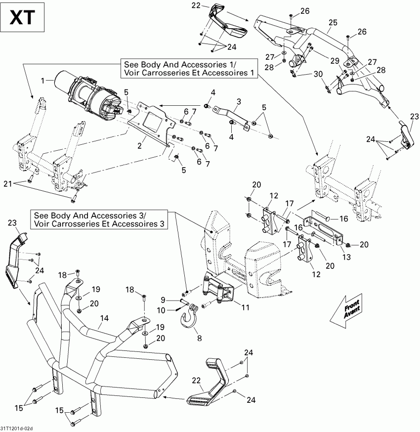  BRP  Outlander STD, XT, 400 EFI, 2012 - Body And Accessories Xt