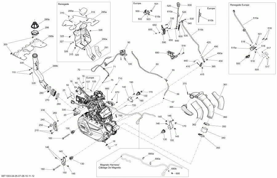  BRP  Outlander 500EFI STD, DPS & XT, 2013 -    Sport
