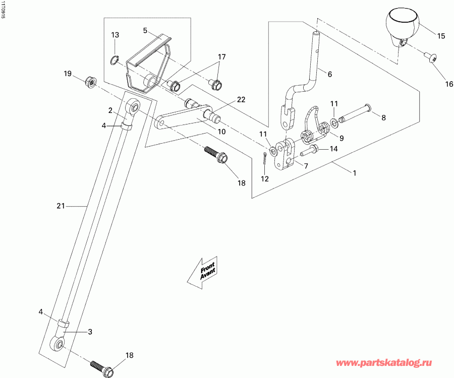 DS 250 NA, EUR & INT, 2014 - Gear Shift