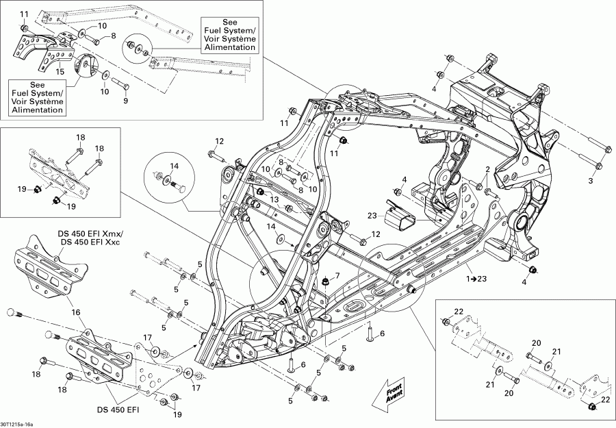  BRP  DS 450EFI Xxc, Xmx, 2014 - , System 1