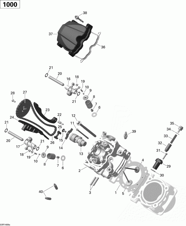   Outlander MAX 1000EFI LTD, 2014  - Cylinder Head, Front