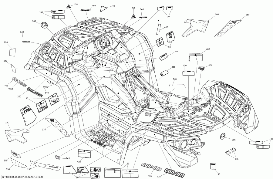   Outlander MAX 650EFI STD, DPS, X, XT-P 2014 - 