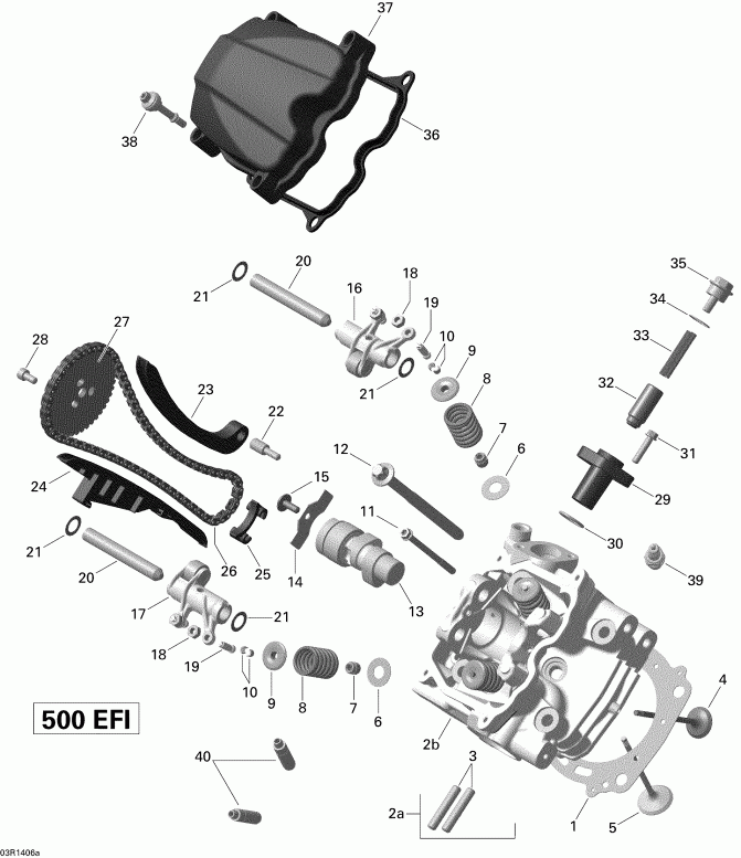 BRP Renegade 500EFI STD, 2014  - Cylinder Head, Front