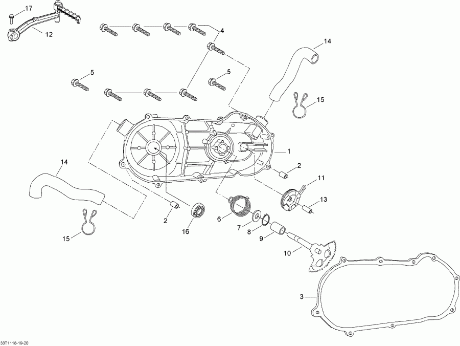 Квадроцикл Bombardier - Cvt Cover And Kick Stater Квадроцикл  DS 70 mini, 2015 - Cvt Cover And Kick Stater