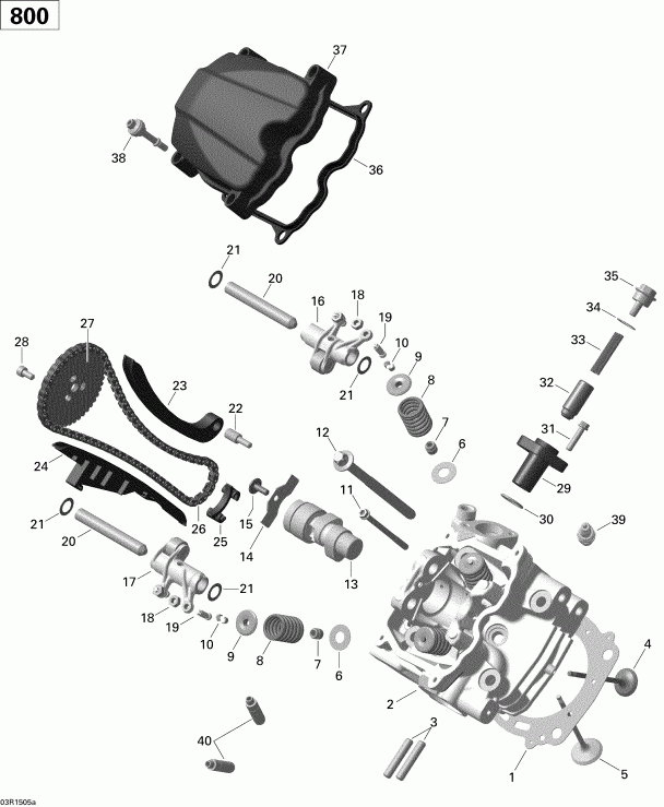 BRP  Outlander 800R EFI, 2015 - 03r1505a