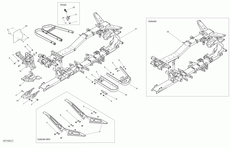  Outlander Max 400 EFI, STD, XT (International only), 2015 - 30t1527