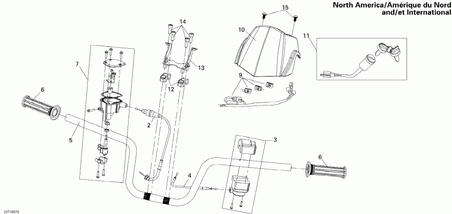  BRP DS 250, 2016  - Handlebar North America, International