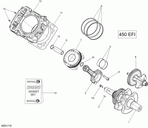 01-    - 450 Efi (01- Crankshaft And Pistons - 450 Efi)