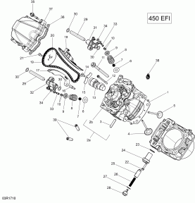 01-    - 450 Efi (01- Cylinder Head - 450 Efi)