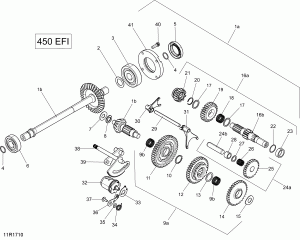 05-   - 450 Efi (05- Gear Shift - 450 Efi)