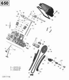 01-   , Rear - 650 Efi (01- Cylinder Head, Rear - 650 Efi)