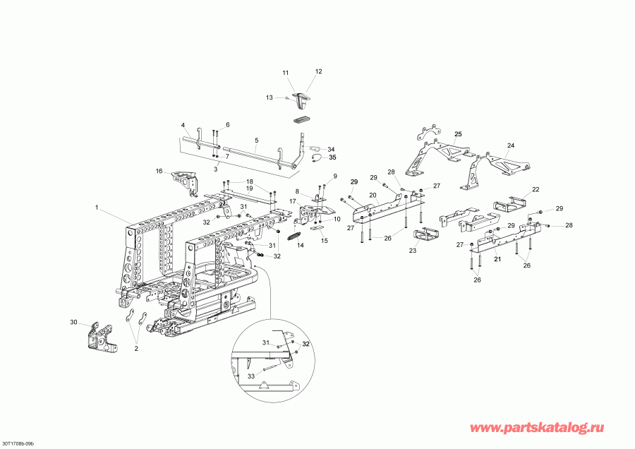  BRP Outlander 6X6 - 1000 EFI, 2018  - Frame