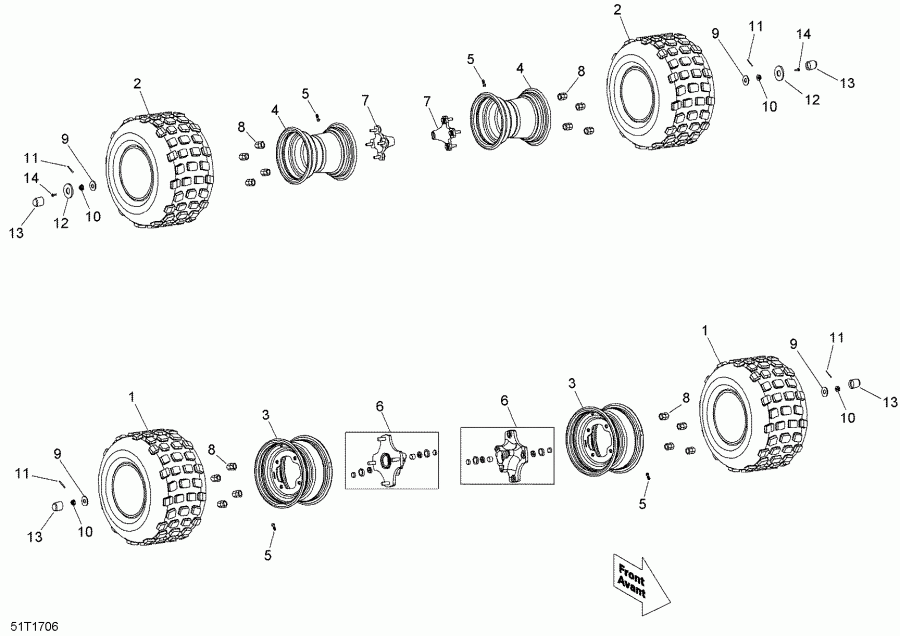    DS 90 X, 2018 - Wheels  Tires