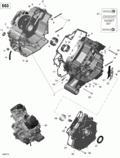 01-   - 850 Efi (01- Crankcase - 850 Efi)