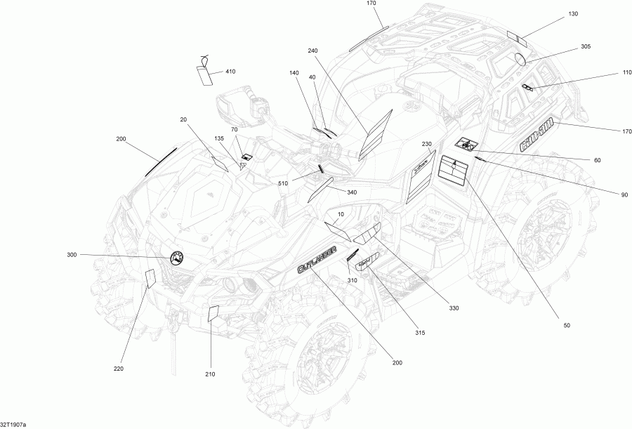    002 - Outlander 570 EFI - North America, 2019 -  Xmr