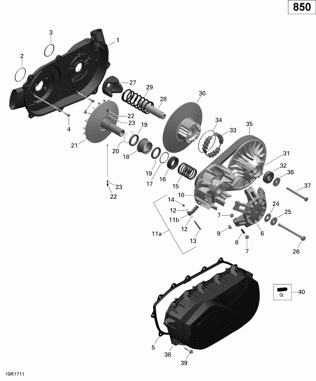    002 - Outlander 850 EFI - North America, 2019 - Transmission 850 Efi (outlander)