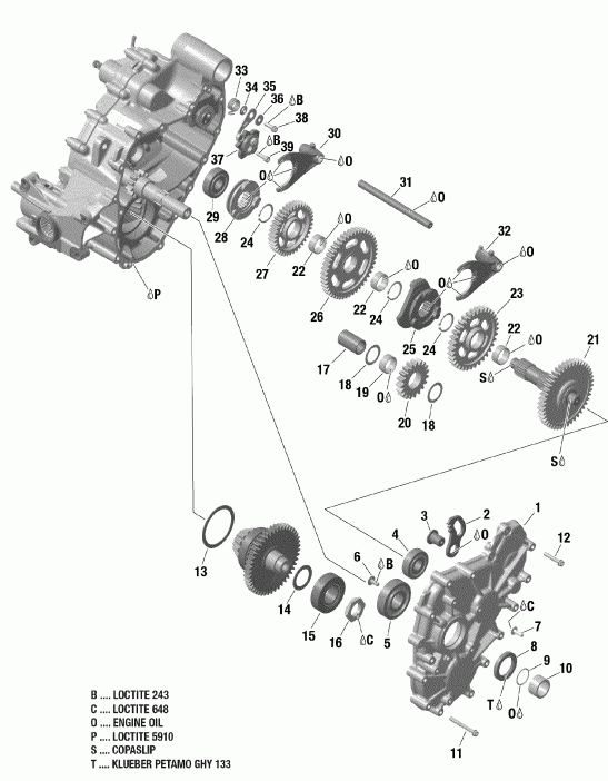   003 - Outlander 1000R EFI - North America, 2019  - Gear Box 2 420686214 Xmr