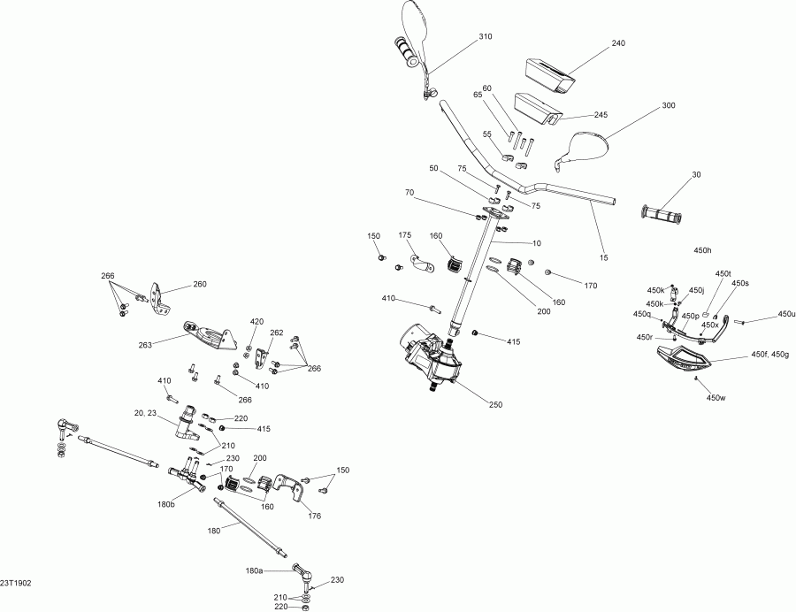  BRP 004 - Outlander 1000R EFI - International - Non European Communities, 2019  - Steering