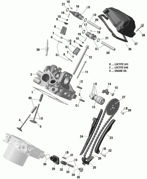 BRP 006 - Outlander MAX 1000R EFI - North America, 2019 - Cylinder Head, Rear