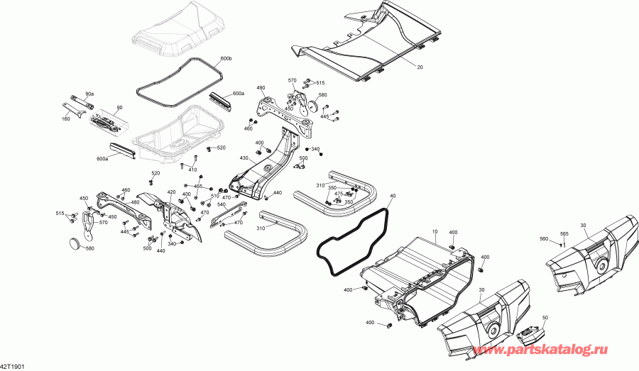 ATV   008 - Outlander MAX 1000R EFI - International - European Communities, 2019 - Rear Cargo Box Outlander Max 1000r Efi