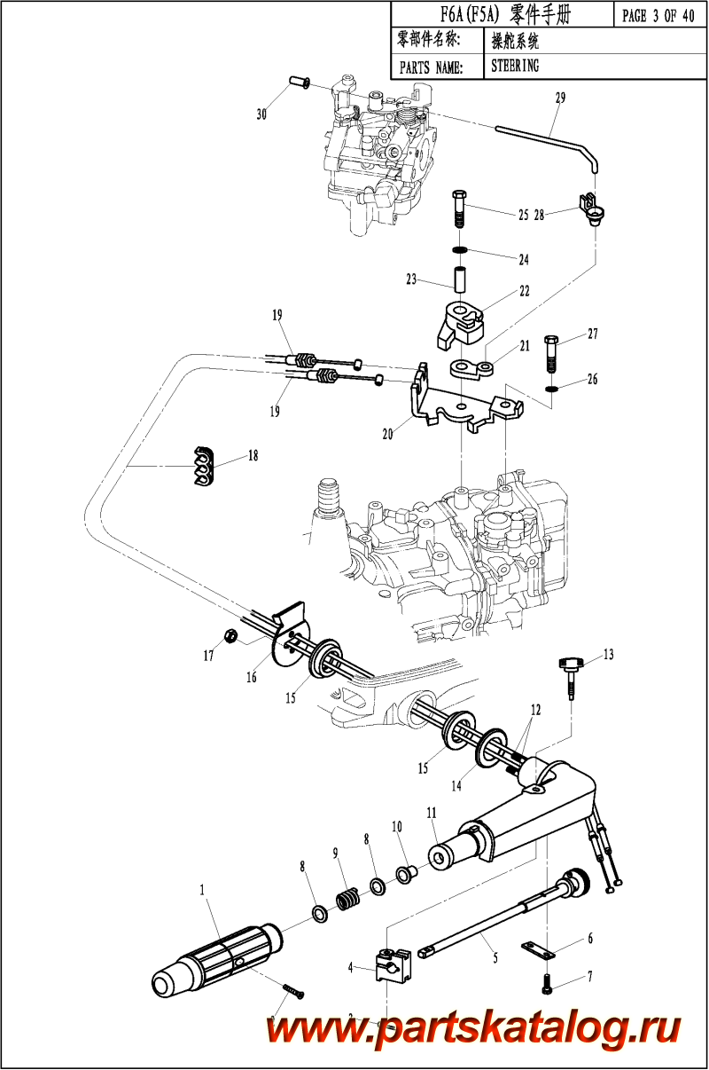  ,   , Parsun,  F6A STEERING -  