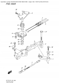 164A  -  Throttle Rod  (Df150T  E01) (164A -   (Df150T E01))