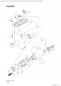 407E - Gear Case (Df20A:p01) (407E -    (Df20A: p01))
