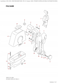 544B - Opt:remote Control Assy Single (1) (Df15Ar,Df15At,Df20A) (544B -    ,  (1) (Df15Ar, Df15At, Df20A))