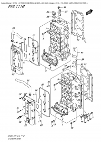 111B  -  Cylinder Head  (Df250T)(Df250Z) (111B - Головка блока цилиндра (Df250T) (Df250Z))