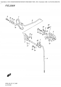 206A  -  Clutch  Rod  (Df25A  P01) (206A - Тяга сцепления (Df25A P01))