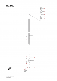 206C - Clutch Rod (Df60A:e01) (206C -   (Df60A: e01))