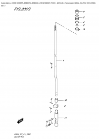206G  -  Clutch  Rod  (Df60A  E01) (206G - Тяга сцепления (Df60A E01))