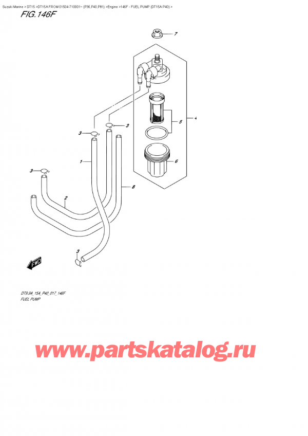   ,   , Suzuki DT15A S FROM 01504-710001~ (P40)  ,   (Dt15A P40) - Fuel  Pump (Dt15A  P40)